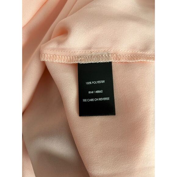 Torrid Top Womens Size 1 Peachy Pink Harper Georgette Pullover 3/4 Sleeve Blouse - Picture 10 of 14